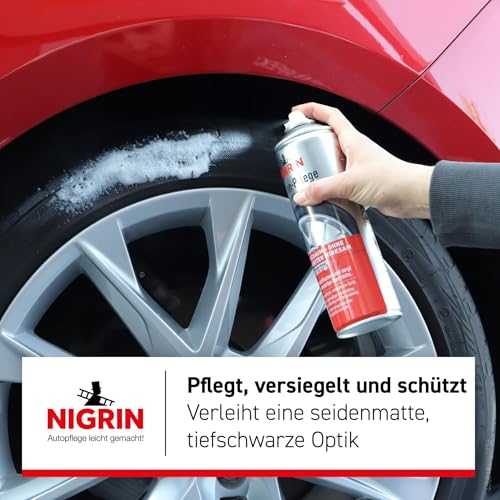 NIGRIN Reifenpflege Schaum-Reiniger, 500 ml, schützt Autoreifen vor UV-Strahlen, Schmutz und Salz… – Ansicht 4