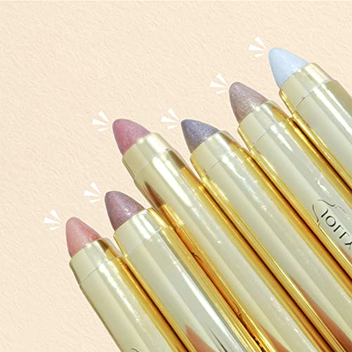 Etedes Eyeshadow Stick Cream,Matte And Shimmer Eyeshadow Pencil, With Soft Brush Waterproof Long Lasting Smoky Eye Makeup (Rose Gold) #TOP5