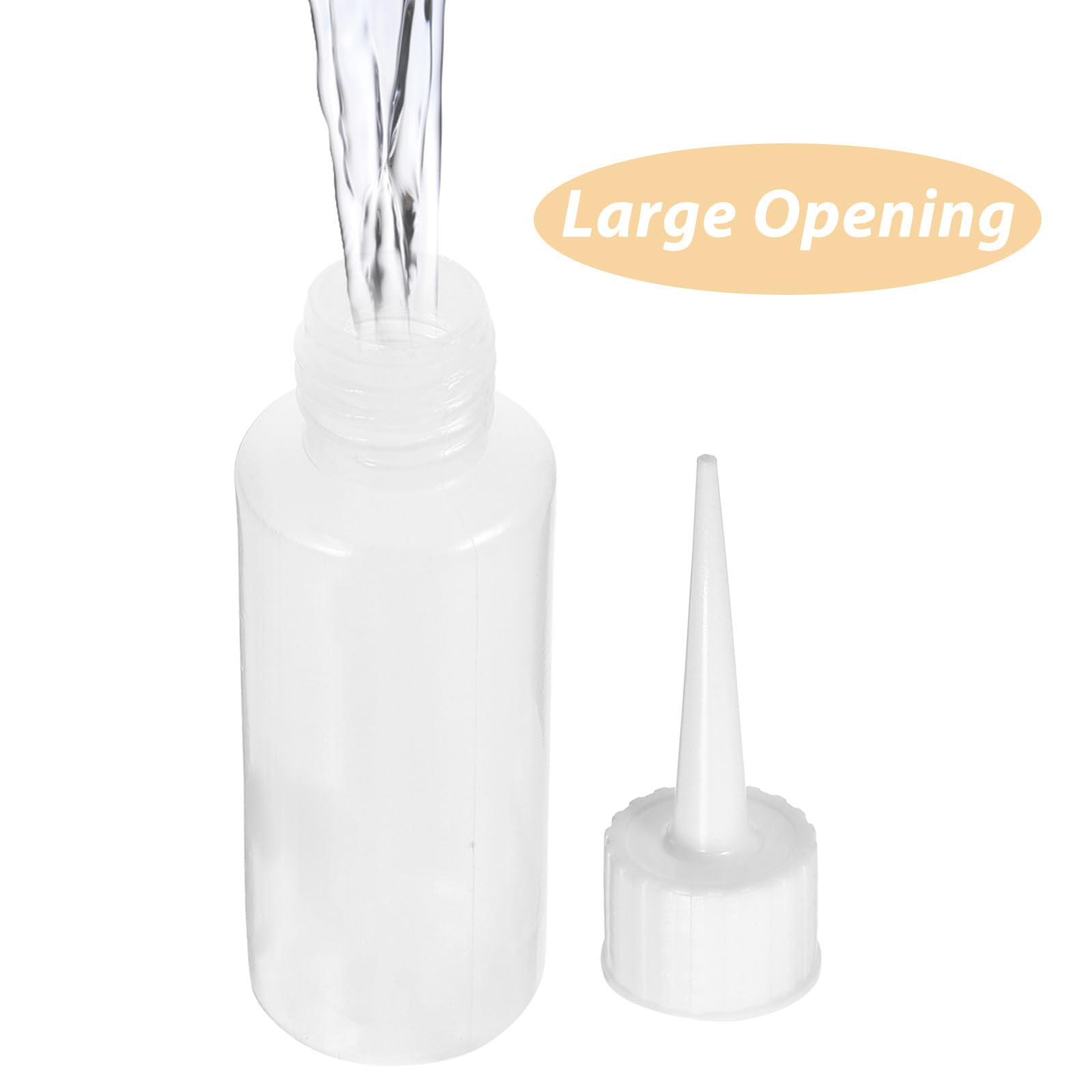 UPKOCH 4 Piezas Botella Dispensadora de Pegamento de Polietileno 50ml de Color Blanco Punta Precisa y Diseño Fácil de Exprimir para Proyectos DIY y Manualidades