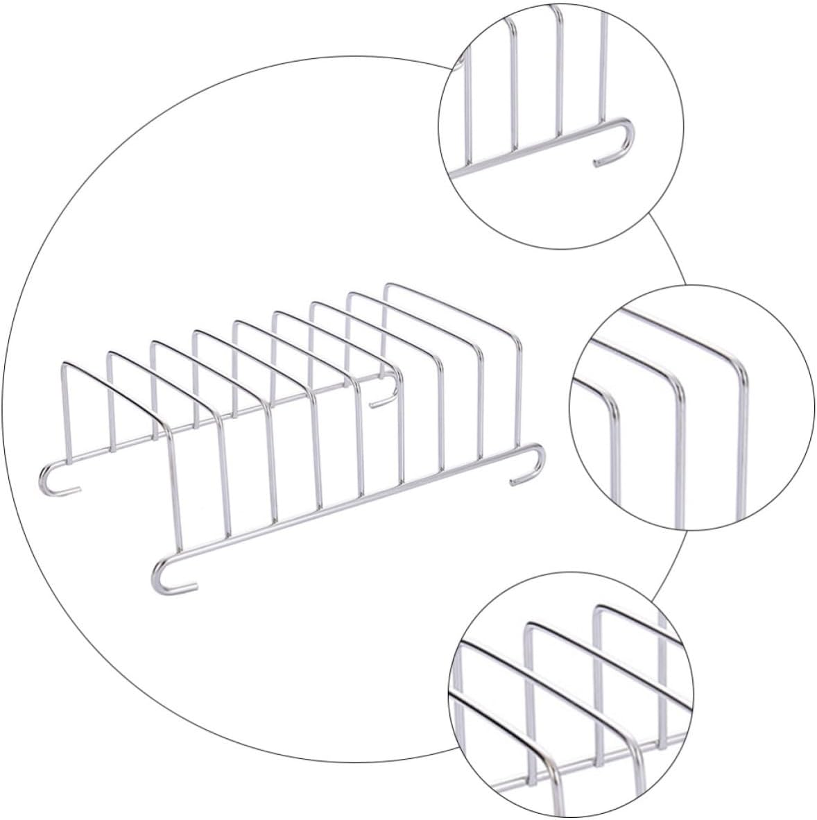 Stainless Steel Air Fryer Toast Rack and Skewer Racks Silver