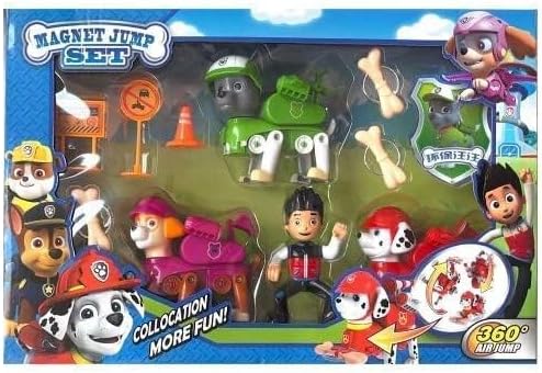 TOYSM Magnate Pup Buddies Toys for Kids | Disk Shooter Motorcycle & Scooter Toy Playset for 3+ Years Kids | Action Figure Toy (Multicolour) (PUP Dogs)