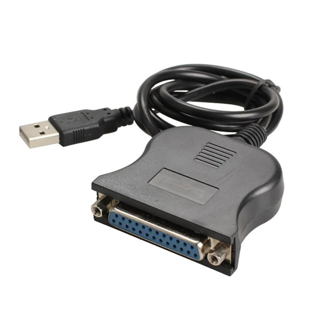 USB to DB25 25Pin Parallel Adapter Cable to 1284 Printer Wire Replacement