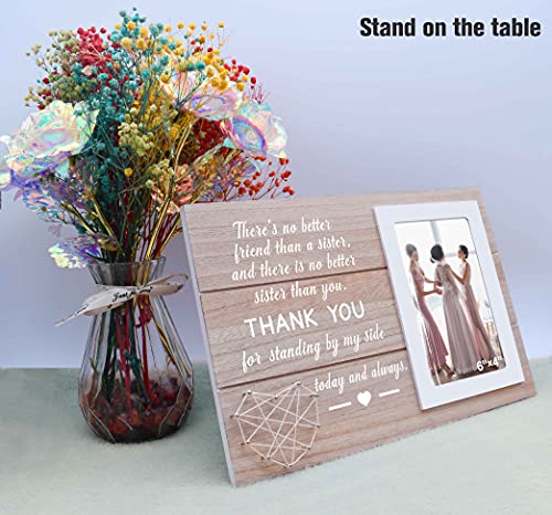 Thank You For Standing By My Side Today And Always -Photo Picture Frame Gift For Bridesmaid From Bride-Bachelorette Party Gift For Maid Of Honor -Christmas Proposal Gifts For Sister Best Friends Women #TOP4