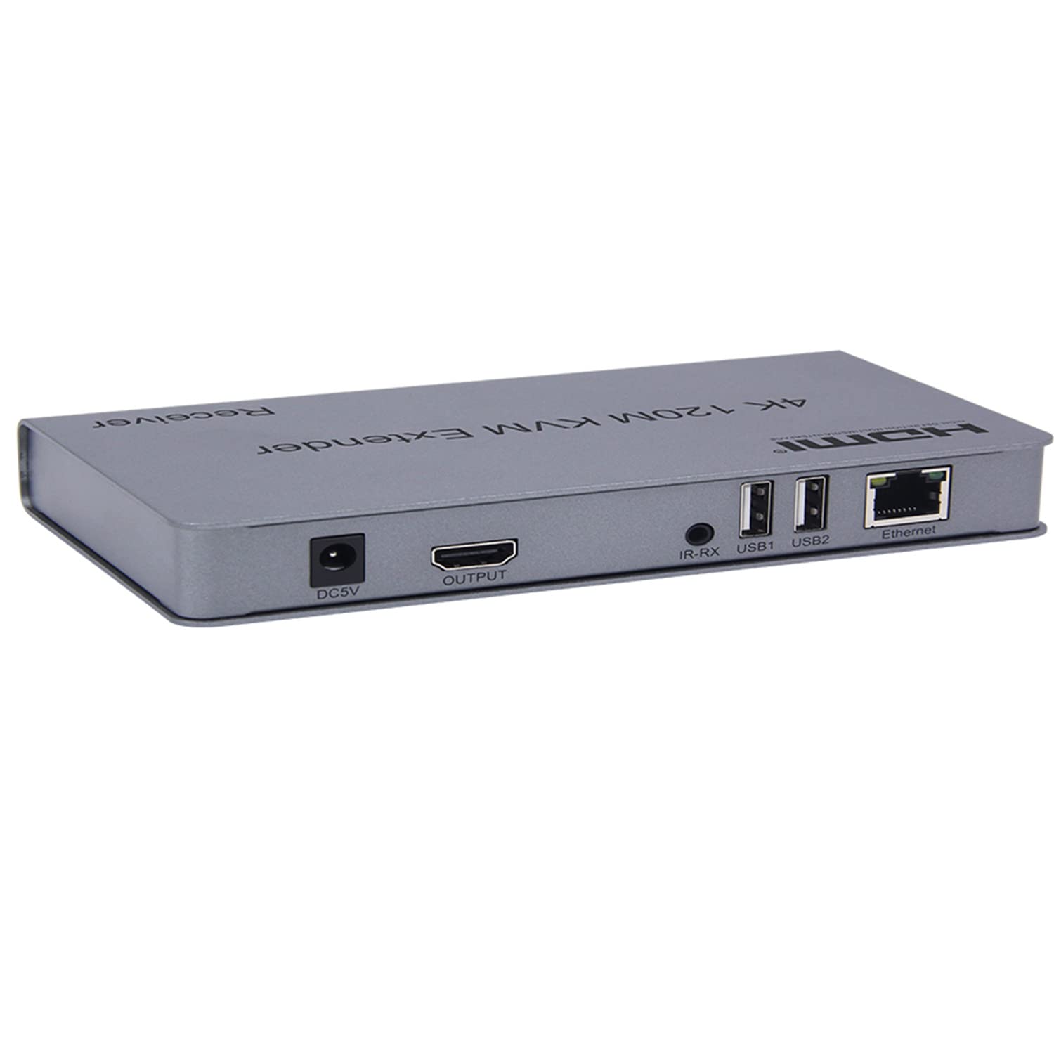 Extendeur KVM HDMI 4K 120M par RJ45 Ethernet Cat5e Cat6 convertisseur de câble TX RX Support USB souris clavier Extension écran tactile (TX）