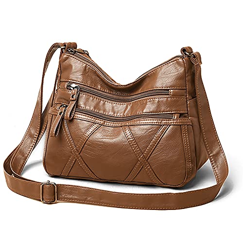 Gladdon Small Crossbody Bags for Women Shoulder Purses Vegan Cross body Bag Brown by Gladdon - Used condition - US$16.99