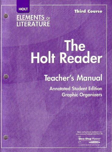 Elements of Literature: Reader Teacher's Manual Third Course