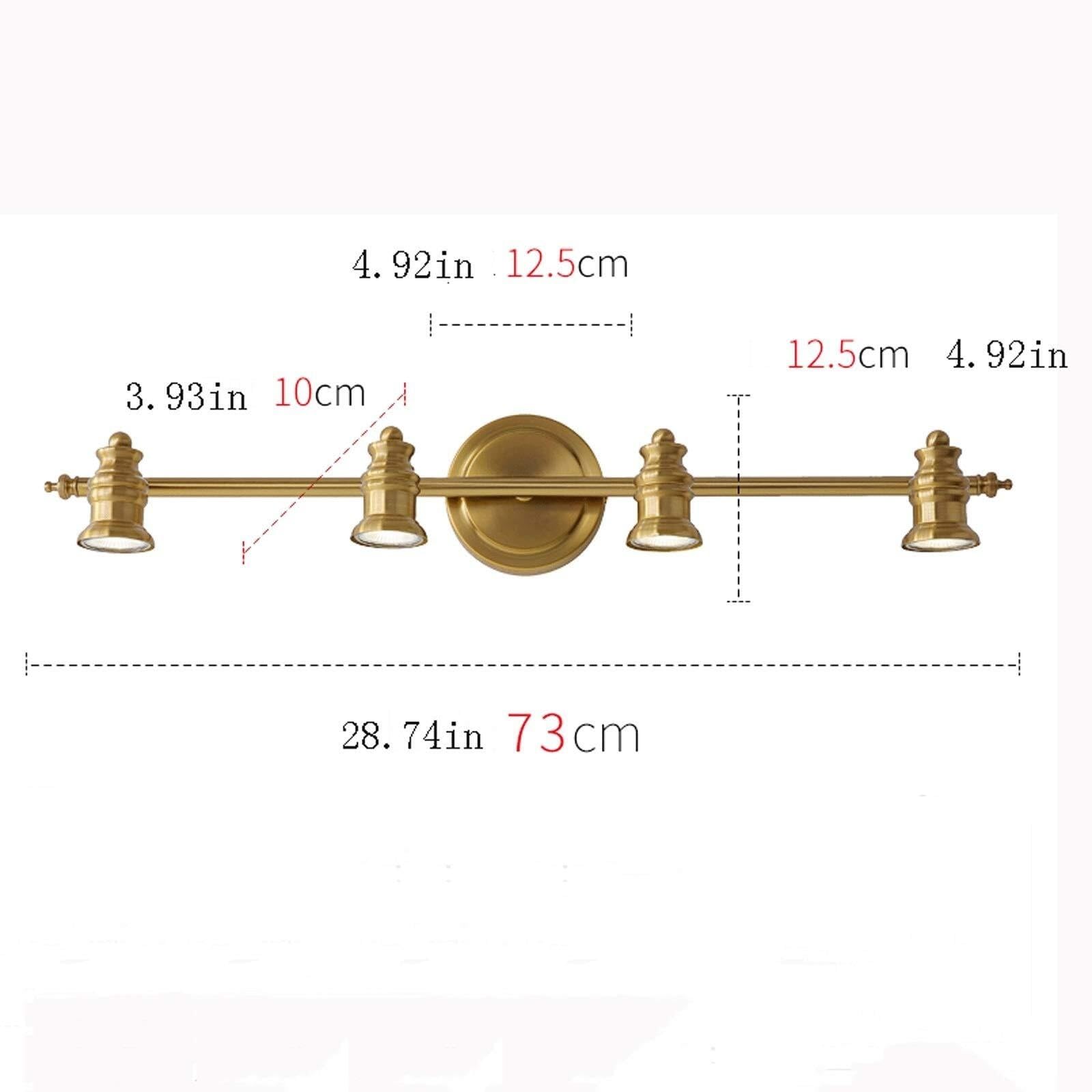 Lampada da parete per bagno a 4 luci, applique indoor a forma di campana stile industriale, lampada a muro montabile per corridoio, cucina e soggiorno