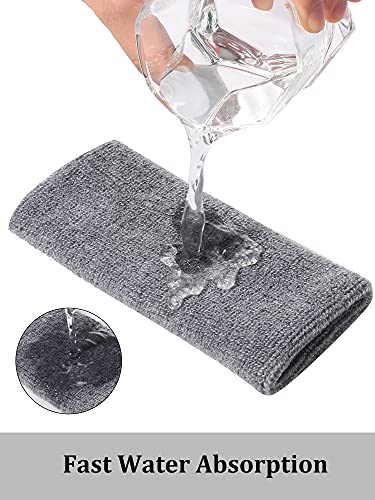 sumind 8 pieces 6 inch wrist sweatband sports wristbands tennis elastic athletic wristband for men and women wide wrist protection band long size for basketball running