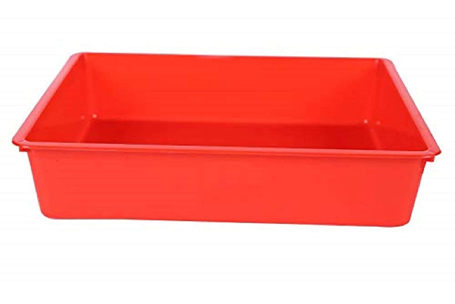 NETXE Unbreakable Multipurpose Plastic Organizer, Rectangle Shape, Water Tray, Plastic tubs for Kitchen Utensils (Random Color) (40 * 28 * 8 CM, 1) 3
