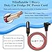 16.4 FT DC Power Cord Cable 12V/24V for Car Fridge Car Refrigerator Freezer Compatible with Alpicool, ARB,BougeRV, Bodega, Dometic,Euhomy, ICECO Etc Most Brands Portable Refrigerator (Black, 16.4 FT)