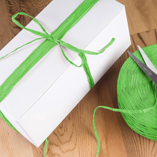 Image of 218 Yards Raffia Paper Craft Ribbon Packing Paper Twine, 1 /4 Inch by 218 Yards