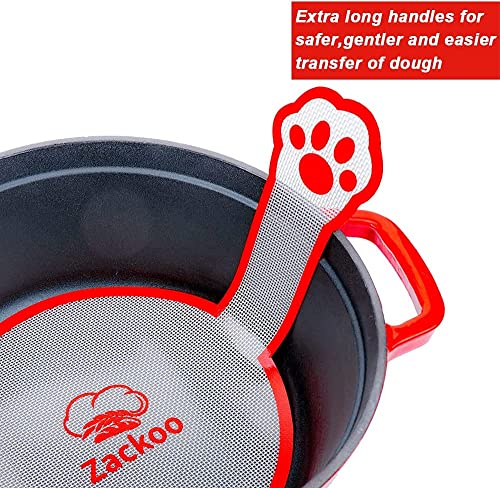 2Pcs Zackoo Silicone Bread Sling For Dutch Oven Baking - Long Handles Bread Baking Sling - Easy To Clean - Non Stick Reusable Bread Silicone Baking Mat For Sourdough Bread Baking #TOP3