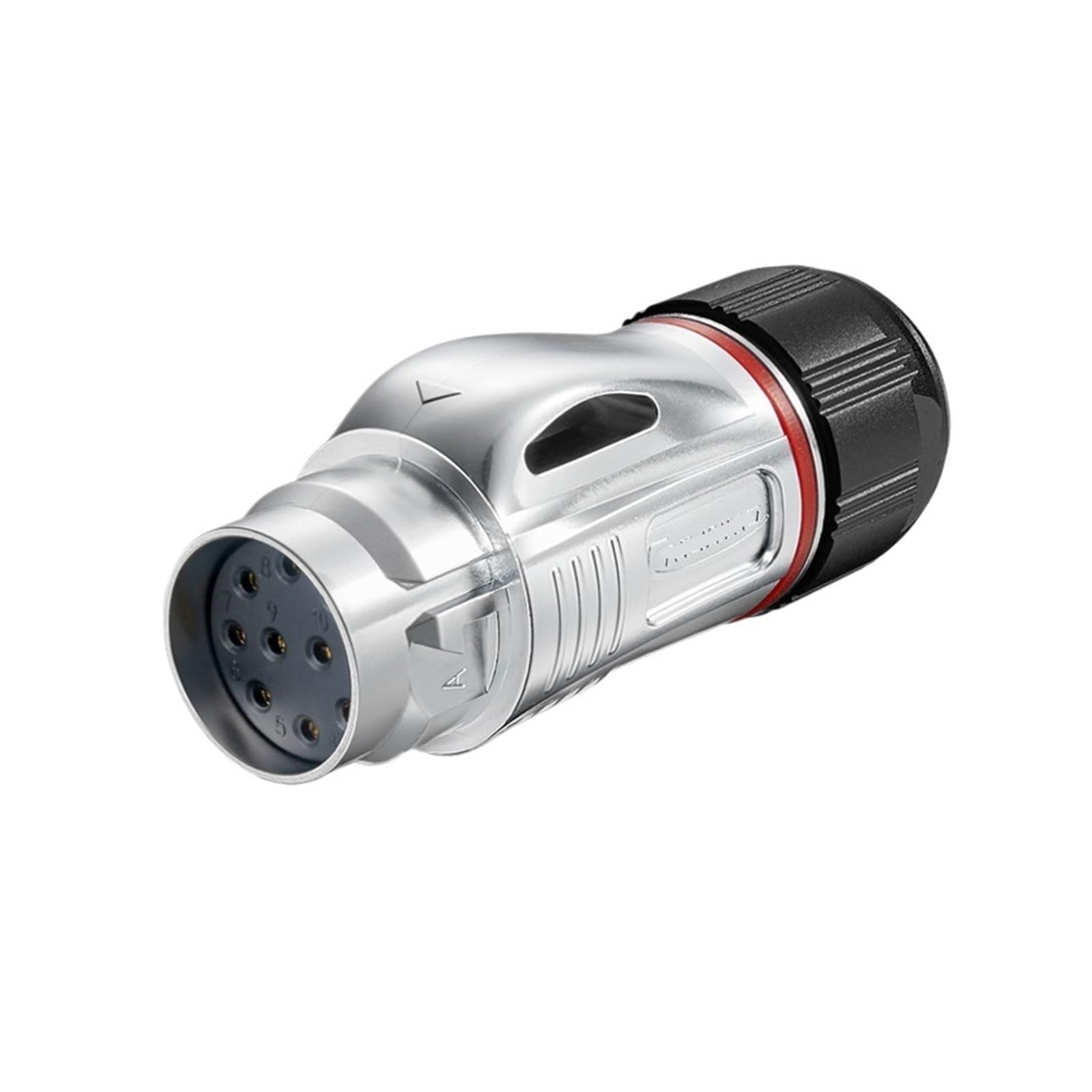 QAZXSEMUI BD24 Metal Aviation Plug Socket 10-core Quick-plug Power Signal IP68 Industrial Connector(Female plug)