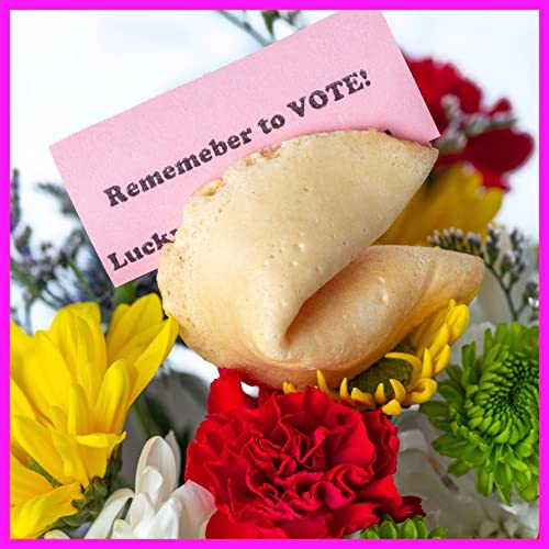 Pretty In Pink Fresh Cut Live Flowers Arranged in a Takeout Container with your Personal Message Tucked Inside a Fortune Cookie - Thumbnail 6