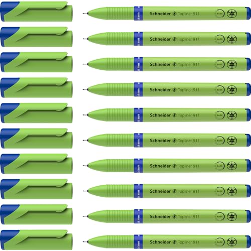 Schneider Fineliner Topliner 911, mit Wechselmine, 0.4 mm, 10-er Packung, blau für 14,10 EUR bei Amazon Bild: Schneider Fineliner Topliner 911, mit Wechselmine, 0.4 mm, 10-er Packung, blau für 14,10 EUR bei Amazon