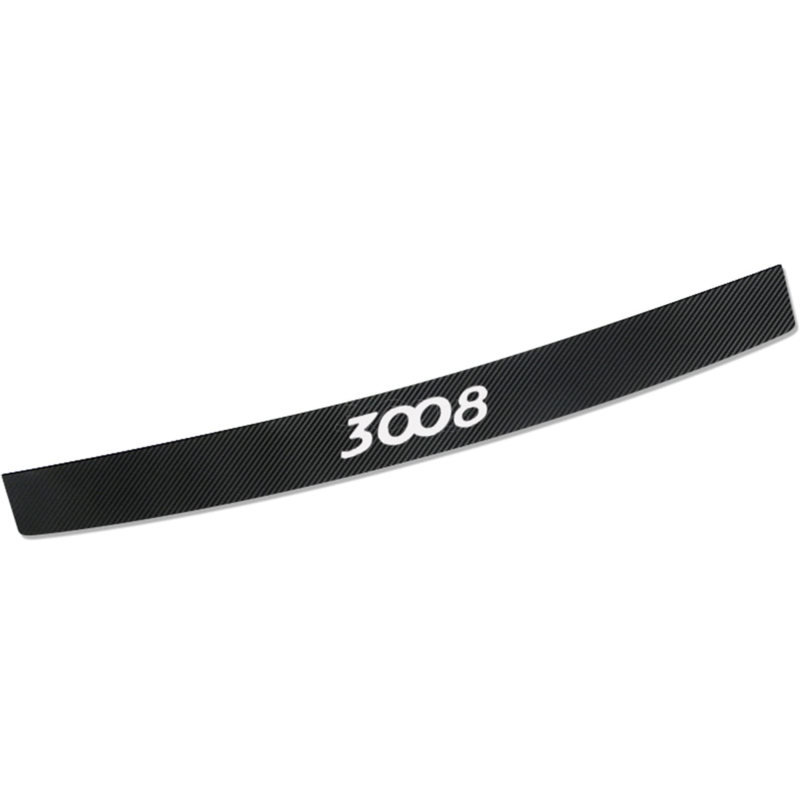 Symilov 3008 Carbon Fiber Rear Bumper Protector Strips, For Peu-Geot Rifter 2008 4008 5008 Gt Line Gt Car Trunk Door Sill Plate Tail Trim Anti-Scratch Protective Stickers Styling Accessories,