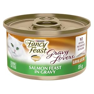 Fancy Feast Gravy Lovers Salmon Wet Cat Food, 85 g, 24 pack – 2.04 kg, canned cat food