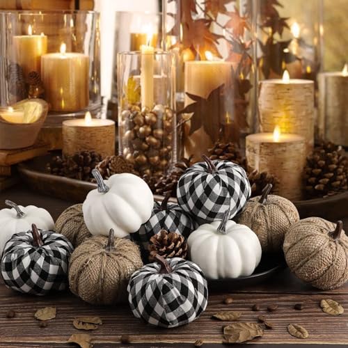 12 Pcs Fade Resistant Durable Weather Resistant Autumn Foam Pumpkins - image 3
