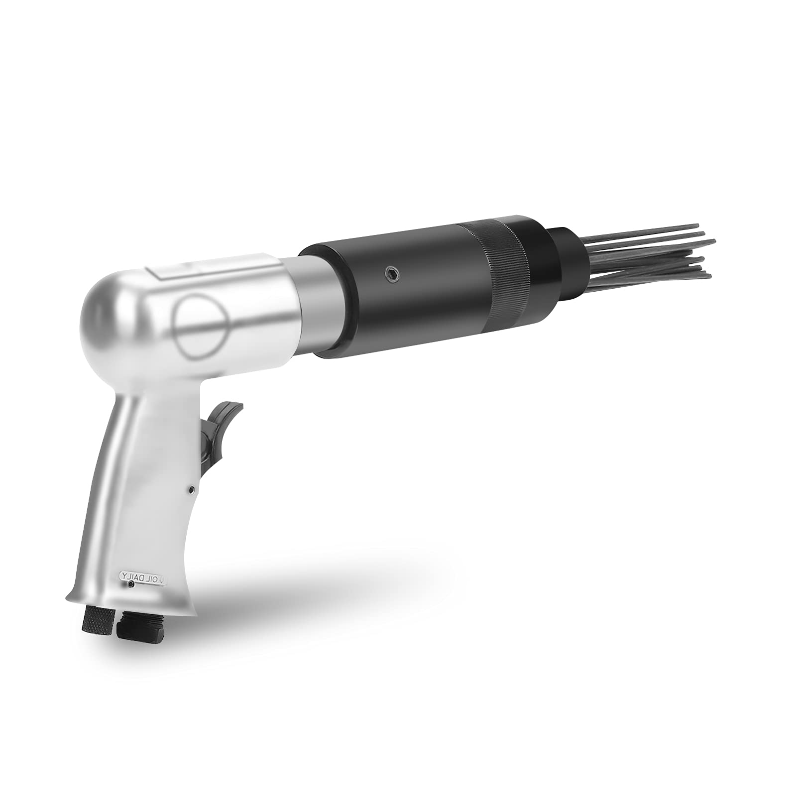 Cocoarm Pistola de Agujas Neumática Desoxidante, 19 Agujas, Removedor de Óxido, 340 mm, 3000 Pulsaciones por Minuto, Mango Ergonómico
