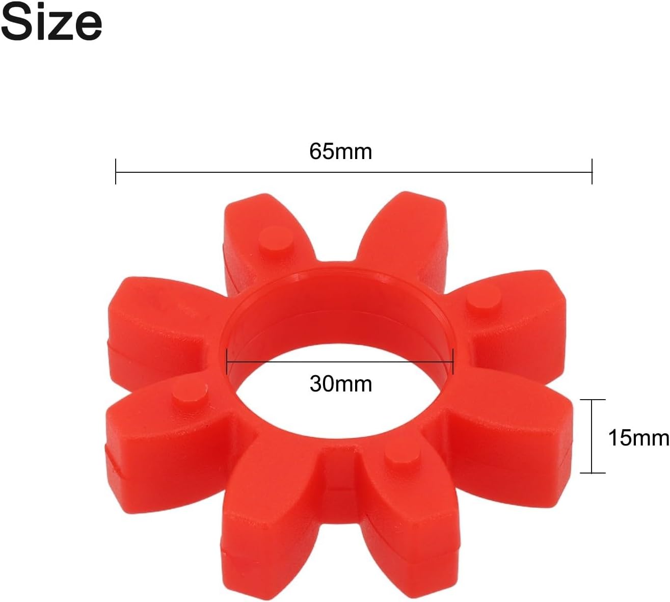 Flexible Shaft Coupling Insert for GR14/GR19/GR24/GR28/GR38/GR42/GR48/GR55 Models, Open Center Spider for Industrial Machinery Drives, Conveyor Systems(GR28)