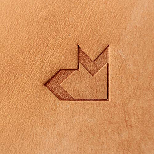 DandS ltd Leather Stamp Tool, Geometric Fox, Professional Steel Craft Tool for Leatherworking, Embossing, Carving & Stamping Leather Projects, Belts & DIY Projects, Compatible with Mallet #299Y