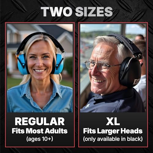 Image of Professional Safety Ear Muffs by Decibel Defense - 37dB NRR - The HIGHEST Rated & MOST COMFORTABLE Ear Protection - Firearm & Industrial Use - THE BEST HEARING PROTECTION...GUARANTEED (BLUE)