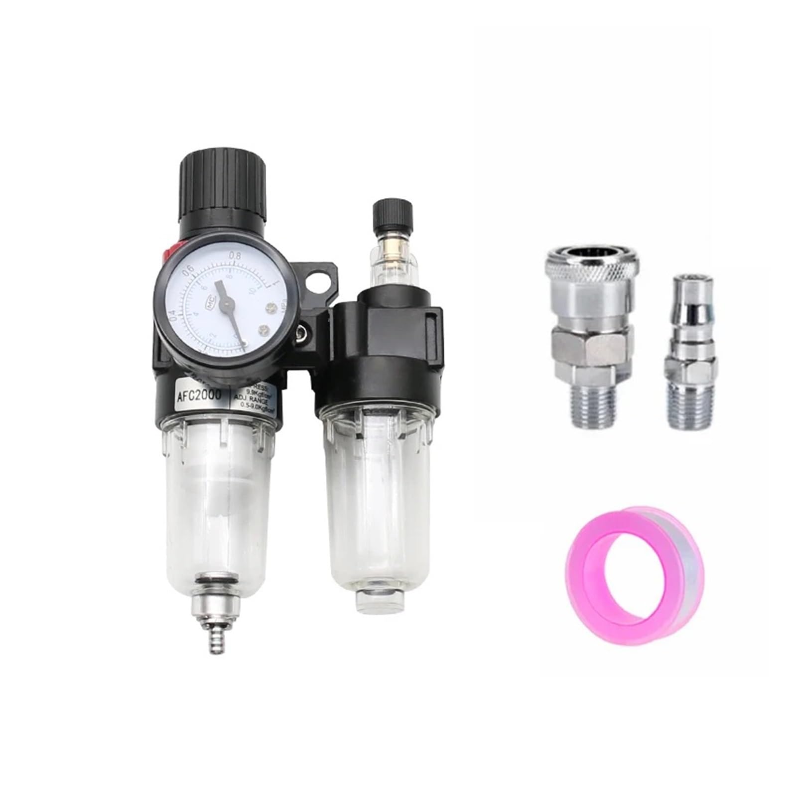 AYNRJKKX AFC2000 G1/4 Air Compressor Oil Water Separator Filter for Pressure Reducing Valve Regulator AFR2000 + AL2000(AFC-SMPM20)