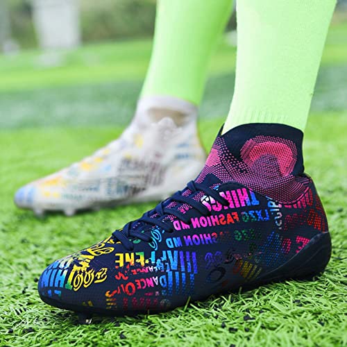 MAUGELY Men's Cleats Firm Ground Soccer Shoes Athletic Lightweight Running Outdoor Turf Comfortable Training Football Shoes4