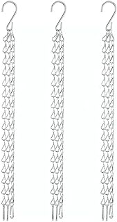 3 szt. Wiszące łańcuchy do koszy z 3 haczykami, wieszaki na rośliny ogrodowe na ozdoby dekoracyjne Wiszące haki na rośliny na karmniki dla ptaków, donice, billboardy, latarnie, kuranty wietrzne