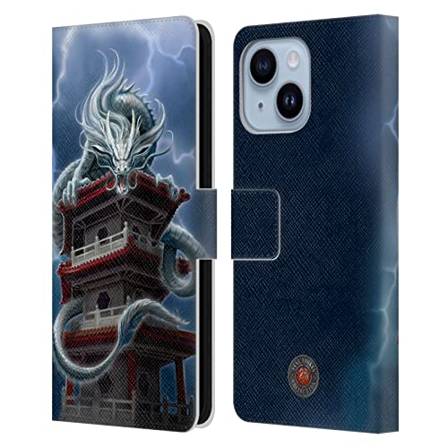Étui portefeuille iPhone 14 Plus Anne Stokes Dragons Gardiens en cuir par Head Case Designs