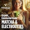 VitaCup Hydration Matcha Instant Packets, for Natural Energy and Detox, w/Electrolytes, Ceremonial Grade Organic Matcha, Coconut Water, Pink Himalayan Salt, Magnesium, in Single Serve Sticks, 20 Ct