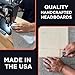 Grandeur Panel Systems Handmade Upholstered Headboard Panels | Peel and Stick Wall Panels | DIY Headboard Panels for Twin, Full, Queen, & King | Masonry (4 Piece)