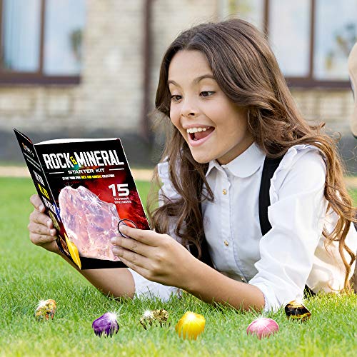 Image of Piano Potato Rocks Collection 15 Gems Kit with ID Sheet, Geology for Kids