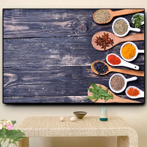 Peinture Épices Cuisine Toile Scandinave Grand Format Sans Cadre