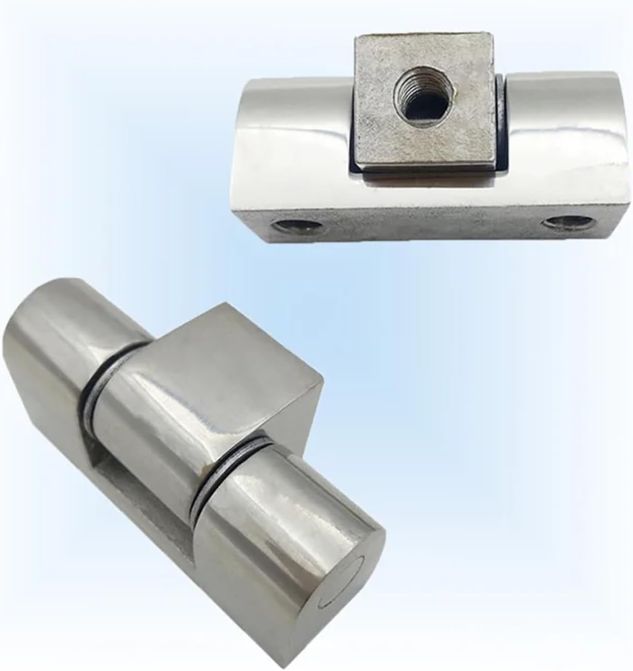 Cabinet Door Hinge 304 Stainless Steel Hinge Industrial Equipment Cabinet Door Electric Cabinet Thickened Load-Bearing Hinge 1Pcs(Drawing- Stainless)