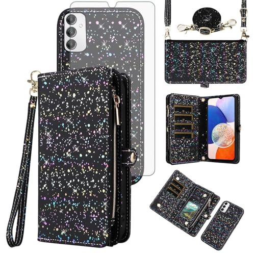 Coque Samsung Galaxy A14 5G portefeuille magnétique avec protège-écran