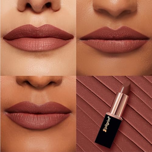Image of Pilgrim Matte Bullet Lipstick Intense Colour Transferproof & Smudgeproof Mocha Bliss-04