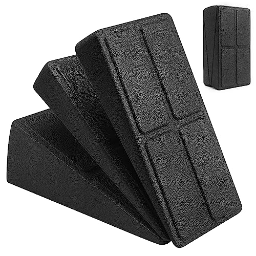 KK Squat Wedge Blocks 3Pcs Slant Board Adjustable Incline Board and Calf Stretcher Foam Wedge Block Durable for Stretching, Leg Extender