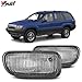 Winjet Fog Lights Fit For 1999-2003 Jeep Grand Cherokee [1999 2000 2001 2002 2003] Driving Fog Lamp Assembly With 12V 53W H12 Halogen Bulbs