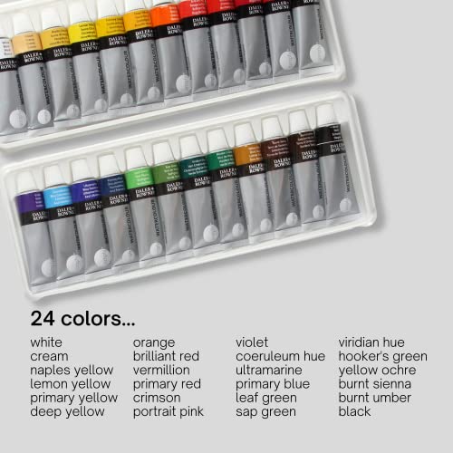 DALER ROWNEY Simply, Tinta Aquarela Bisnagas de 12ml, 24 Cores