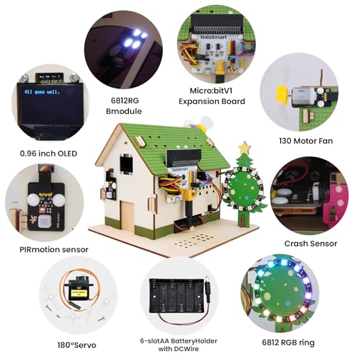 HOLASMART microbit Smart Home Kit for microbit v1 and v2,STEM Education Kit with Online Tutorial(Without Micro:bit and AAA Battery),Green by HOLASMART - Used condition - Image 3