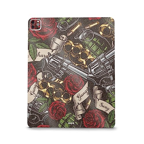 Image of MightySkins Carbon Fiber Skin Compatible with Apple iPad Pro 12.9 inch M2 6th Gen (2022) Full Wrap Kit - Gangster Life | Protective, Durable Textured Carbon Fiber Finish | Easy to Apply | Made in The USA