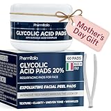 Glycolic Acid Pads for Face - 20% Glycolic Acid Resurfacing Peel Pads for Smoother Skin - Exfoliating Pad for Face and Body - Toner Pad for Dark Spots, Fine Lines and Wrinkles - 60 Count -  Pharmlitalia