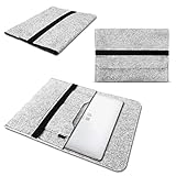 NAUC Trekstor Primebook C13 / P14 / P13 / P14B Tasche Hülle Filz Sleeve Hülle Schutzhülle Notebook Cover, Farben:Hell Grau