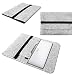Produktbild Nauci Laptop Schutzhülle kompatibel für Trekstor Yourbook C11B aus Filz mit Innentaschen Sleeve Hülle Tasche Cover 11.6 Zoll Notebook Case Tasche, Farbe:Hell Grau