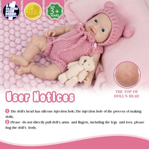 Muñeca bebé mini silicona realista 20 cm Vollence miniatura 2