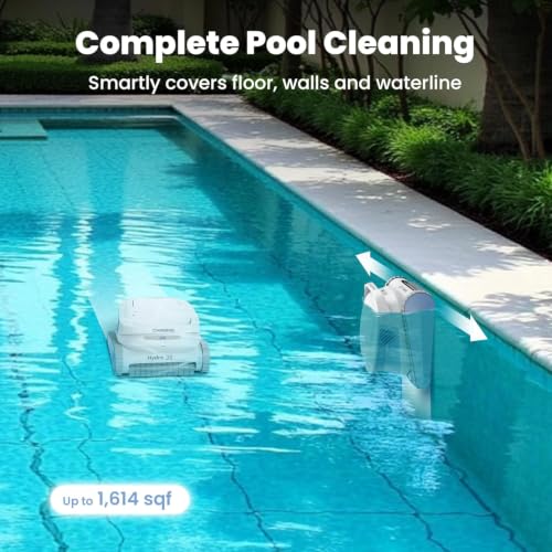 Image of Chasing Hydro 3S Cordless All-in-one Cleaning Robot Vacuums and Scrubs, Double Superior Cleanliness, 5 Hours Runtime + Smart Navigation S-Path, Ideal for Above & In-Ground Pools up to 1614 sq.ft