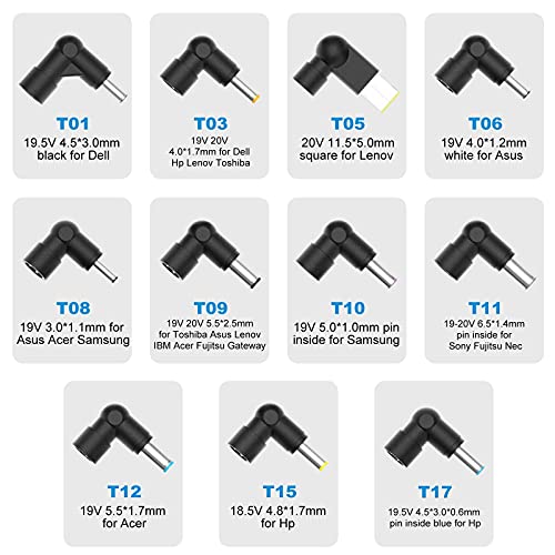POWSEED-Universal-Laptop-Charger-45W-Power-Adapter-for-Dell-hp-Acer-Asus-Samsung-Sony-Toshiba-FUJITSU-Delta-NEC-Liteon-and-More-chromebooks-ultrabook-Laptop-Notebook-Computer