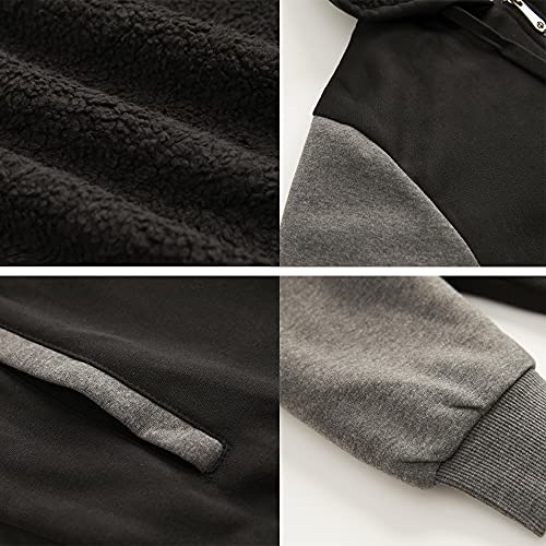 Image of Gary Com Heavyweight Sherpa Hoodies for Men, Thick Fleece Lined Full Zip Up Winter Warm Sweatshirts Work Jackets