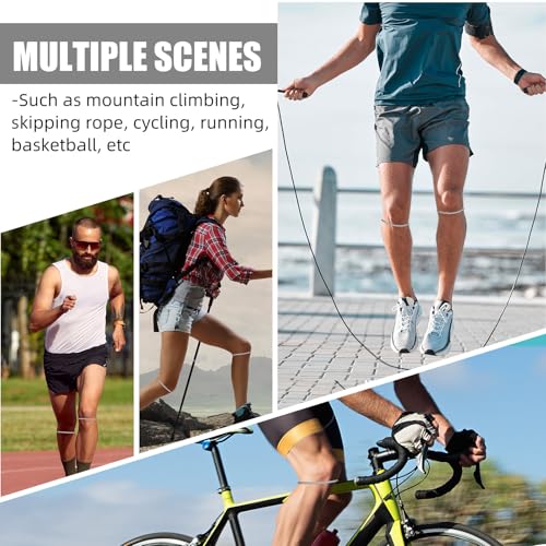 Image of Foilswirl Silicone Patella Knee Band for Basketball Patella Tendon Support Knee Pain Running Tendon Brace Support Strap(2,Gray,M)